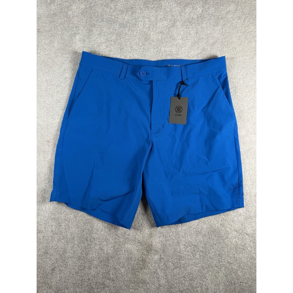 G/Fore 35 Performance Fabric 4-Way Stretch Maverick Shorts NWT Lisbon Blue 8"